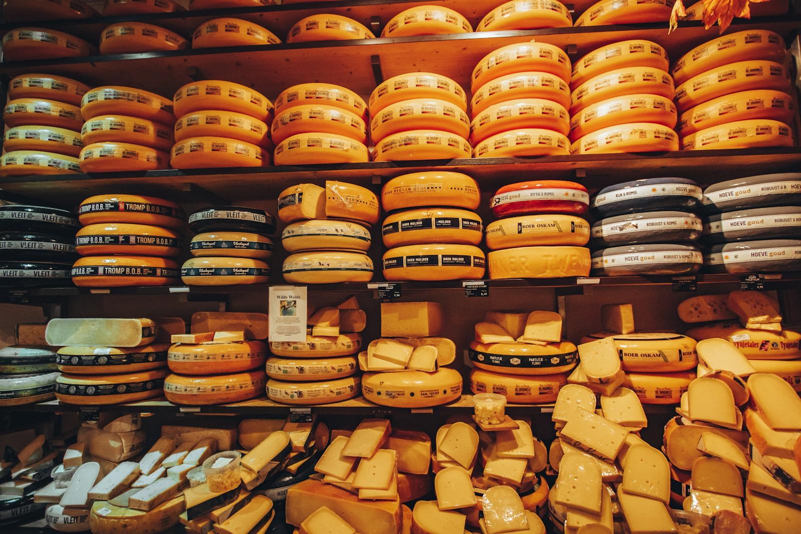 Cheese wheels ready for distribution